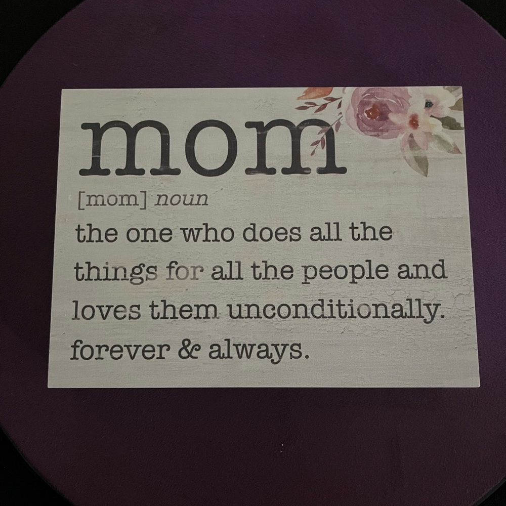“Mom - Definition” Wooden Decor